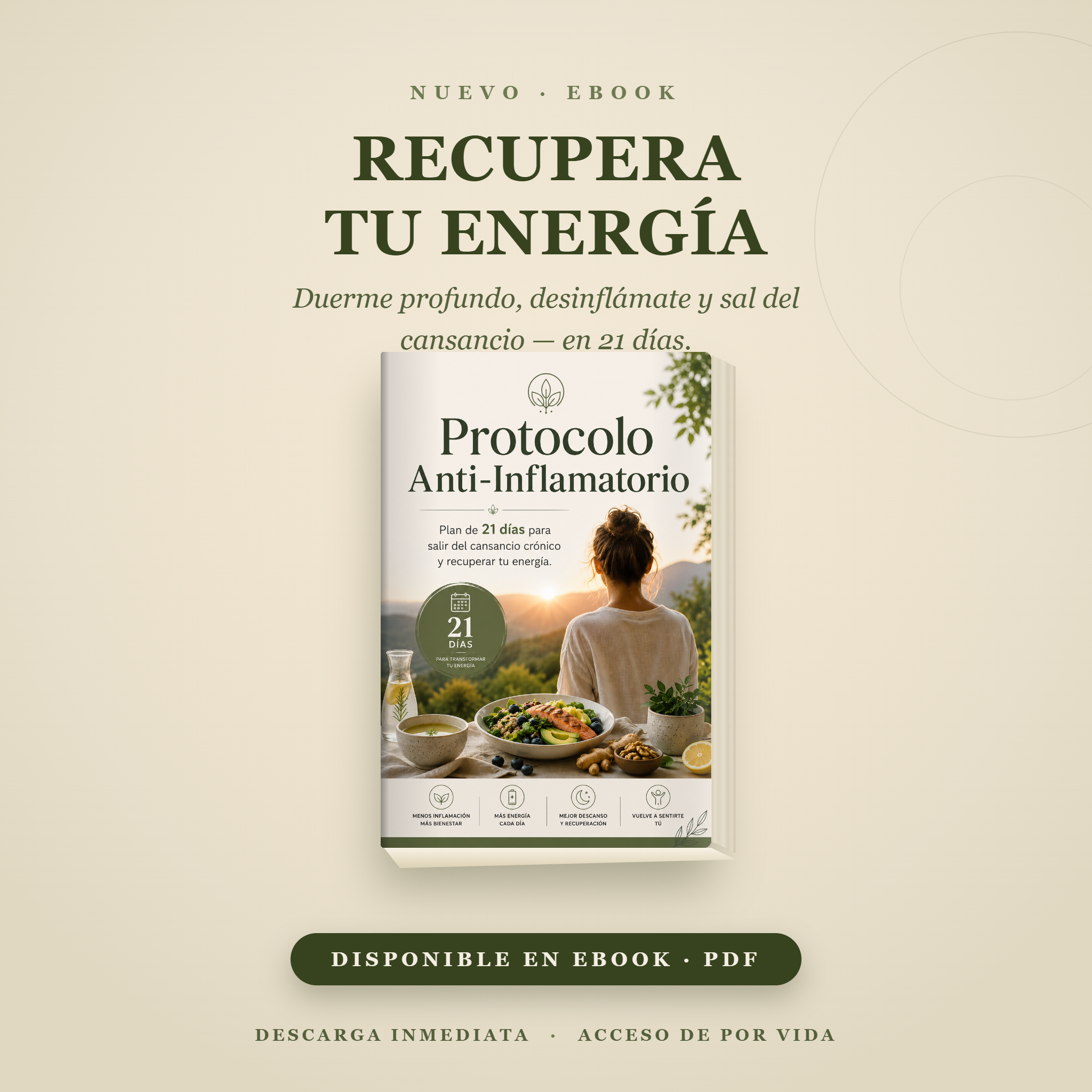 Protocolo Anti‑Inflamatorio: Plan de 21 Días contra el Cansancio Crónico