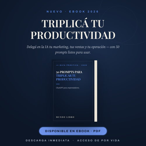 50 Prompts para Triplicar tu Productividad, ChatGPT para Emprendedores